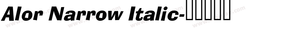 Alor Narrow Italic字体转换
